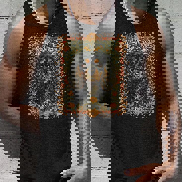 ブラックとタン キャバリア王チャールズ スパニエル ヴィンテージ タンクトップ 彼への贈り物