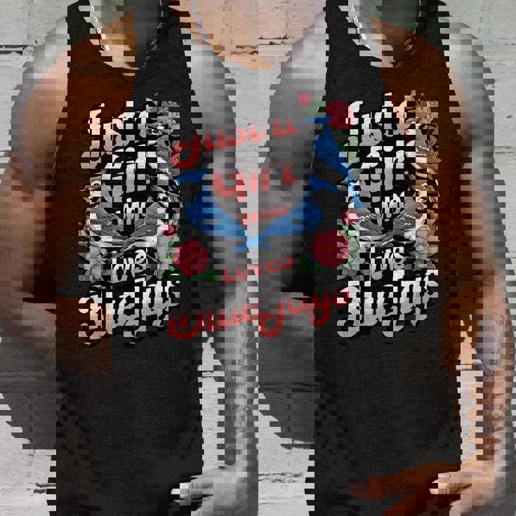 ブルージェイズが大好きな少女 バード愛好家 バードウォッチャー タンクトップ 彼への贈り物