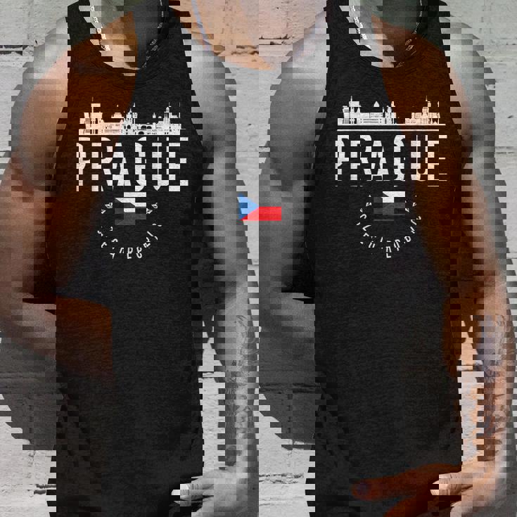 プラハ スカイライン チェコ共和国 国旗 プライド お土産 タンクトップ 彼への贈り物