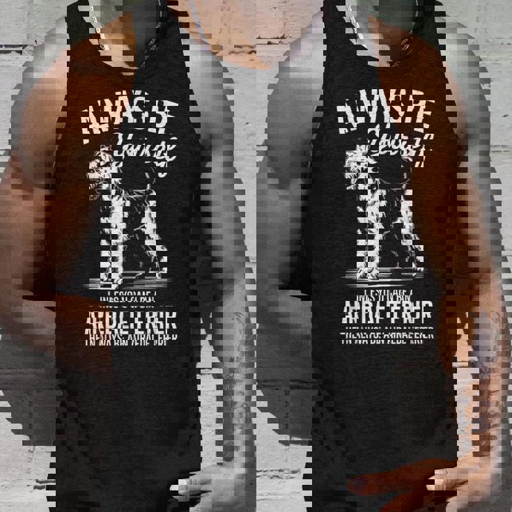 ベイ・アン・エアデール・テリア、ファニー・エアデール・テリア タンクトップ 彼への贈り物