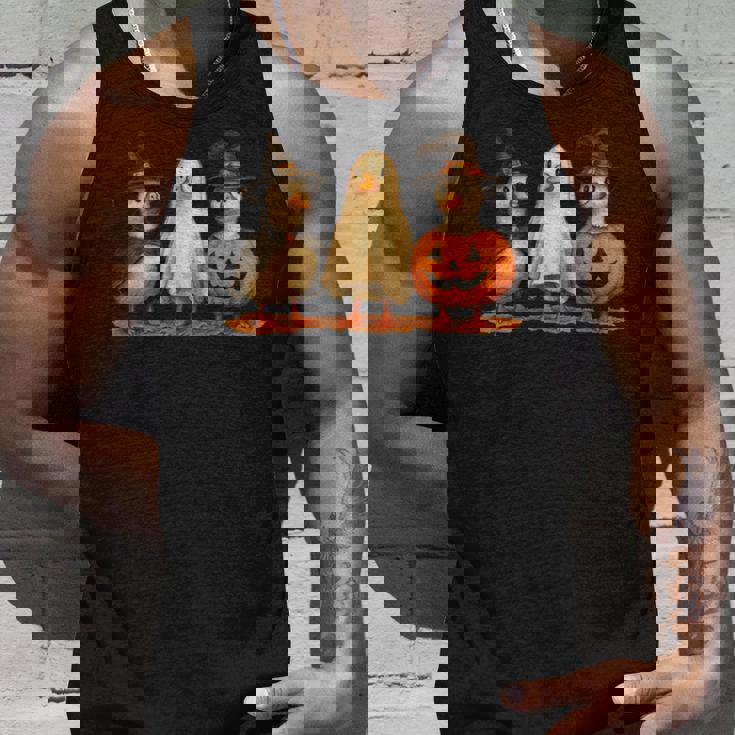 ペンギン 魔女 ゴースト パンプキン トリオ ハロウィン 楽しい 長袖tシャツ タンクトップ 彼への贈り物