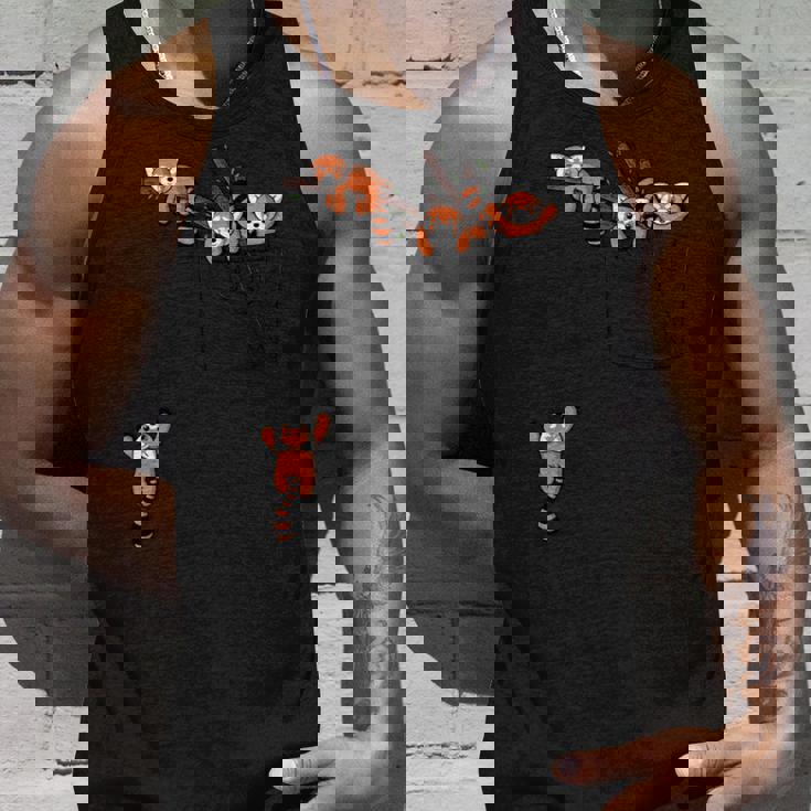 ポケットシリーズ かわいいレッサーパンダ くまの遊び 長袖tシャツ タンクトップ 彼への贈り物