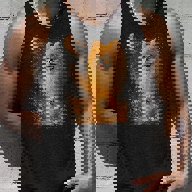 ポメラニアン ハウリング トゥ ザ ムーン ヴィンテージ 90年代 ファニー ペット オーナー タンクトップ 彼への贈り物