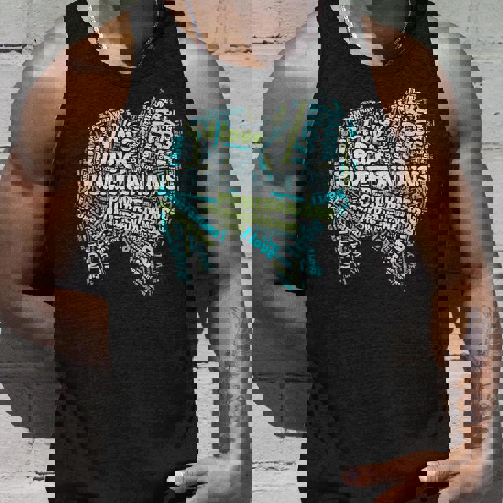 ポメラニアンが大好き-Word Cloud Pomeranians 犬ティー A タンクトップ 彼への贈り物