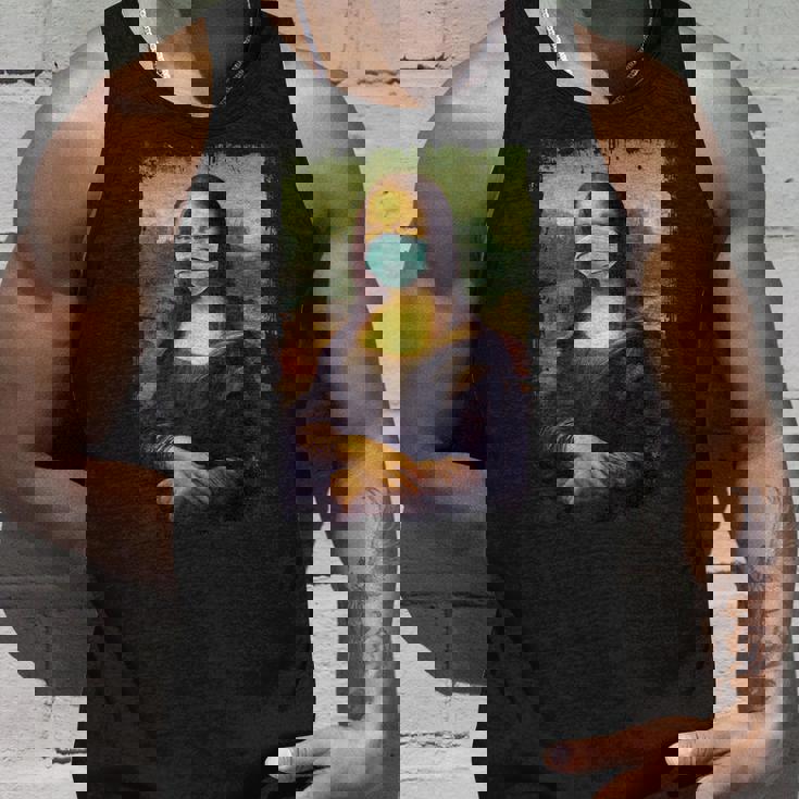 マスク付きモナリザ面白い有名な絵画検疫 タンクトップ 彼への贈り物