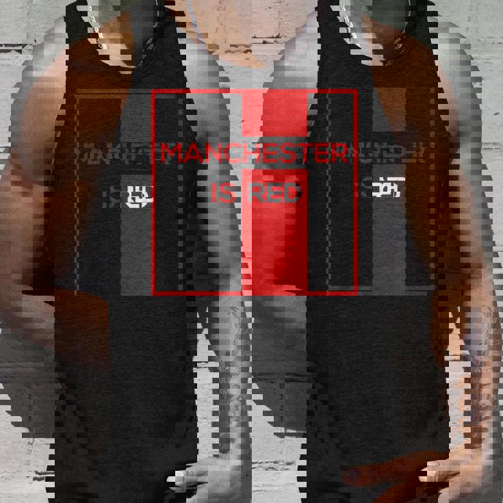 マンチェスター・イズ・レッド・ファニー・ユナイテッド・フットボール・サポーター タンクトップ 彼への贈り物