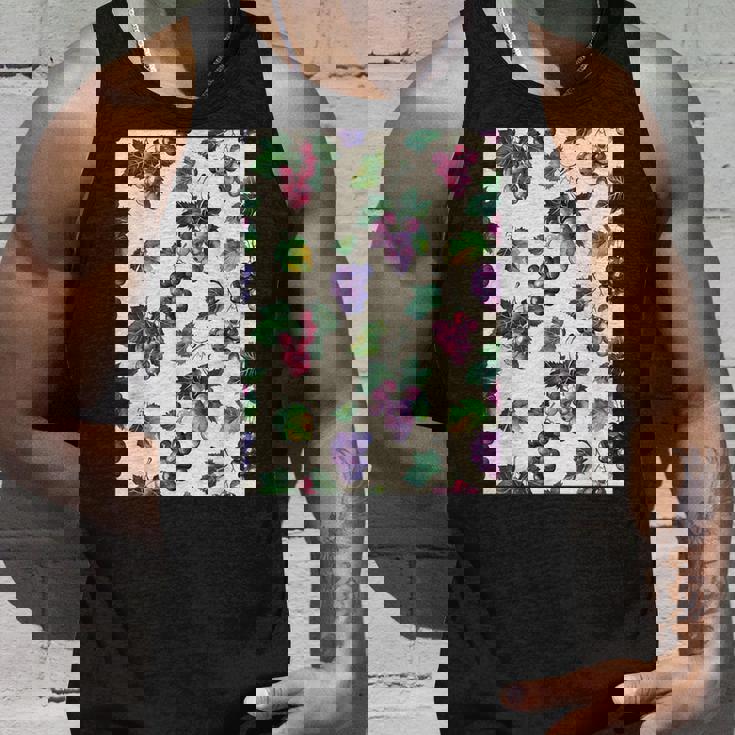 ミニマリストのブドウ柄アート。 タンクトップ 彼への贈り物