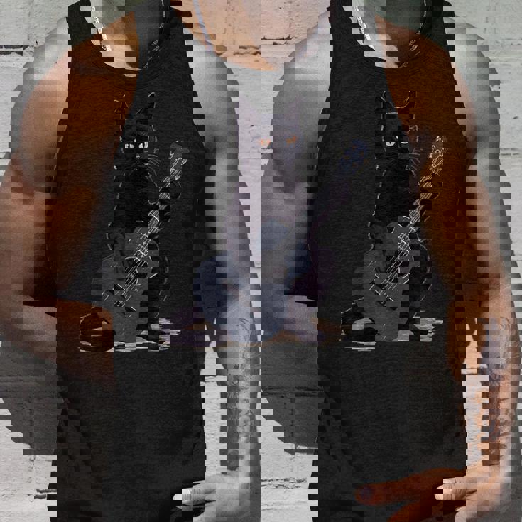 ミュージシャン黒猫ギタリストボンベイキャッツウィズギター タンクトップ 彼への贈り物