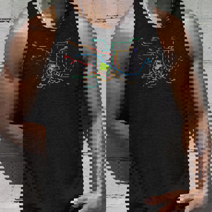 メトロ 東京 全線 路線図 電車 地下鉄 タンクトップ 彼への贈り物