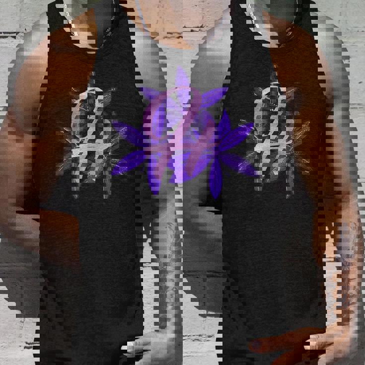 ライラック イニシャル H モノグラム パープル フローラル タンクトップ 彼への贈り物