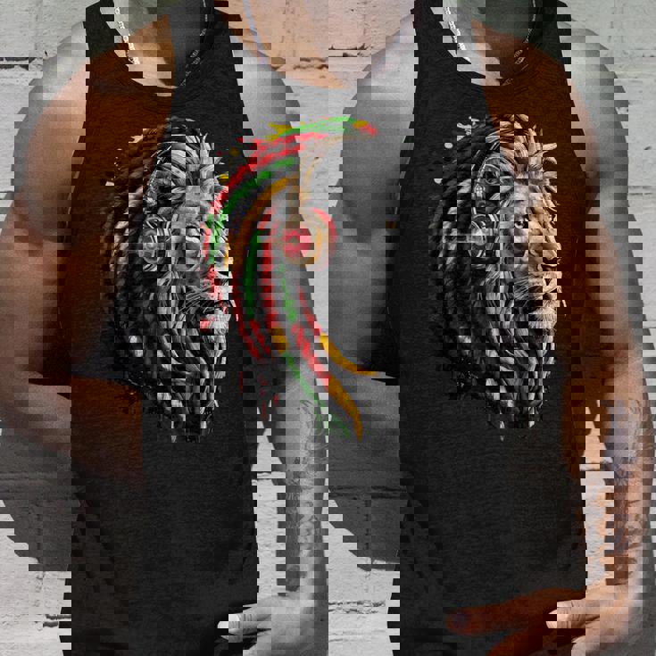 ラスタレゲエミュージックヘッドフォンジャマイカンルーツプライドライオン タンクトップ 彼への贈り物