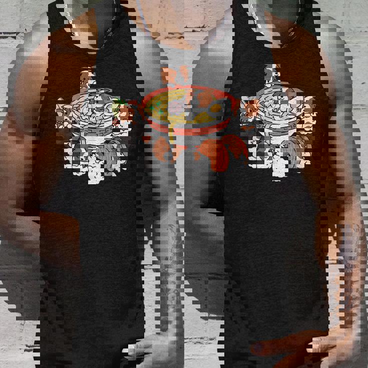 ラーメン寿司パピヨン犬 タンクトップ 彼への贈り物