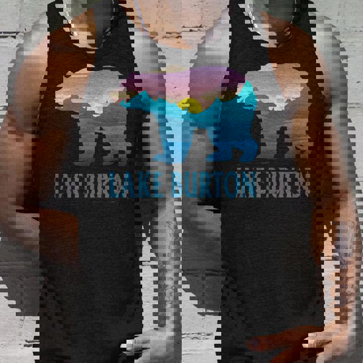 レイク・バートン 山 パープル セッティング ヒマワリ ネイチャーウッド タンクトップ 彼への贈り物