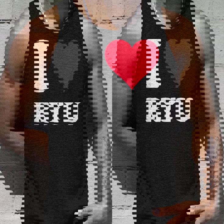 レッドハート I Love Ryu タンクトップ 彼への贈り物