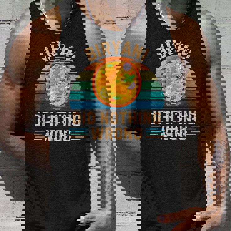 レトロ ビリヤニ Did Nothing Wrong ヴィンテージ ビリヤニ 食品愛好家 タンクトップ 彼への贈り物