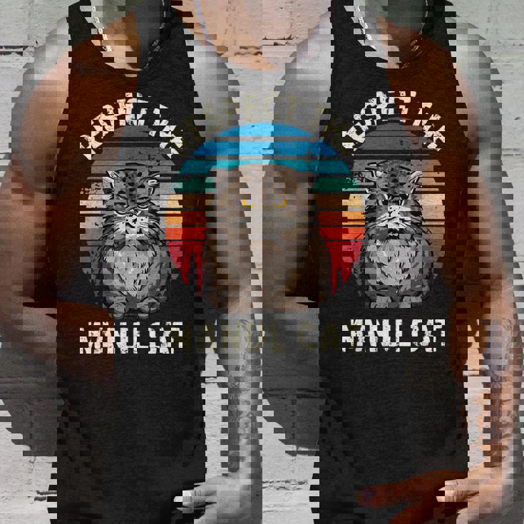 レトロ リスペクト マヌル 猫 ヴィンテージ グランジ マヌル 猫好き タンクトップ 彼への贈り物