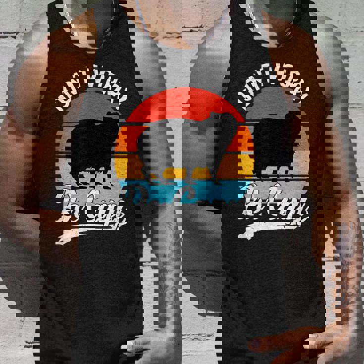 レトロ 面白い カピバラ Don't Worry Be Capy タンクトップ 彼への贈り物