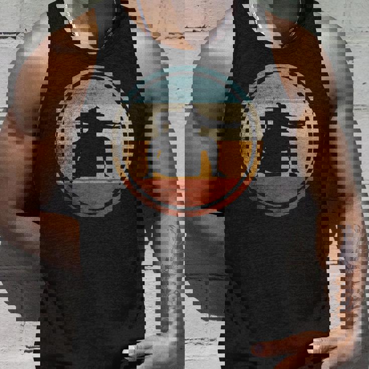 レトロなビンテージ デザイン レスラー相撲 タンクトップ 彼への贈り物