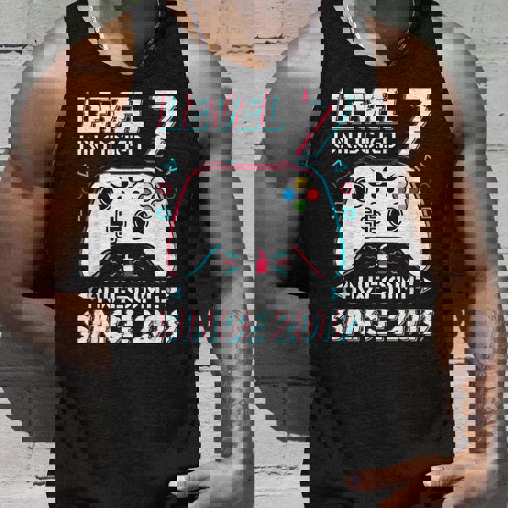 レベル 7 アンロック ビデオゲーム 7歳の誕生日 7歳の男の子 タンクトップ 彼への贈り物