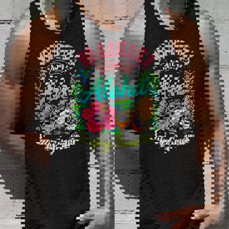 ワイキキ ハワイ アロハ サーフィン パラダイス ハイビスカス パイナップル 長袖tシャツ タンクトップ 彼への贈り物