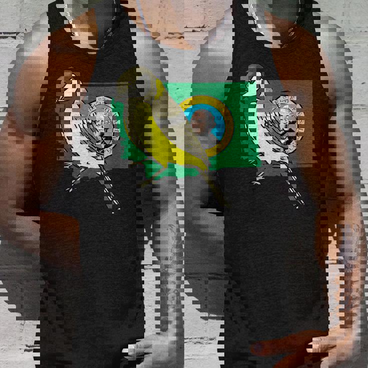 ワシントン州旗 ゴールドフィンチ 鳥 タンクトップ 彼への贈り物