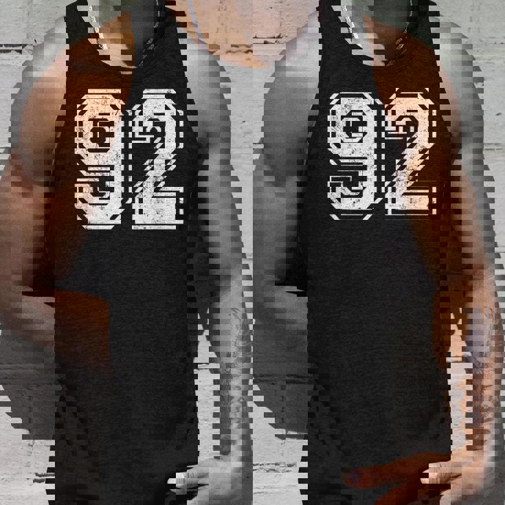 ヴィンテージ スポーツ 数字 92 九十二 タンクトップ 彼への贈り物