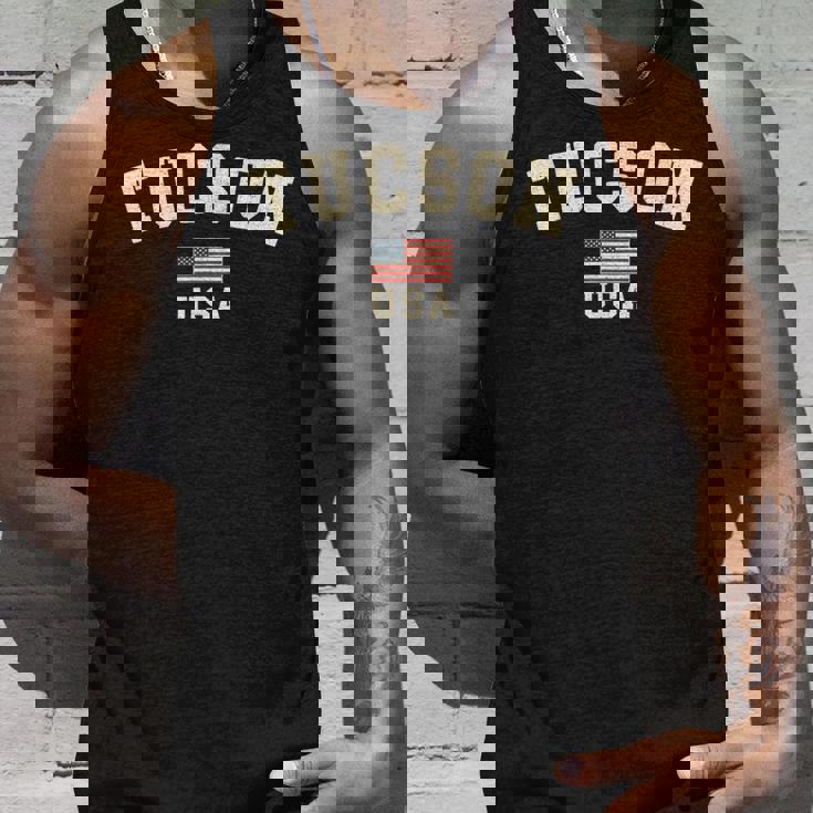 ヴィンテージ ツーソン アメリカ アメリカ 国旗 アリゾナ クール お土産 レトロ タンクトップ 彼への贈り物