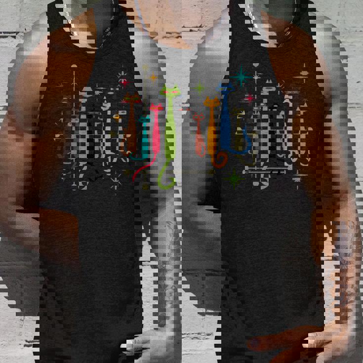 ヴィンテージ レトロ ミッドセンチュリー モダン ルック 猫 50S 60S スタイル タンクトップ 彼への贈り物