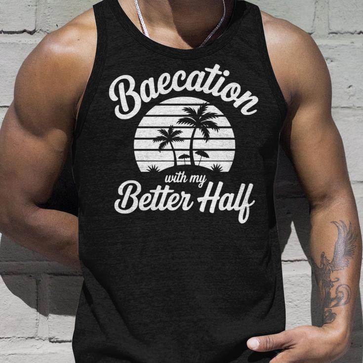 ヴィンテージbaecation With My Better ハーフマッチングカップル 長袖tシャツ タンクトップ 彼への贈り物