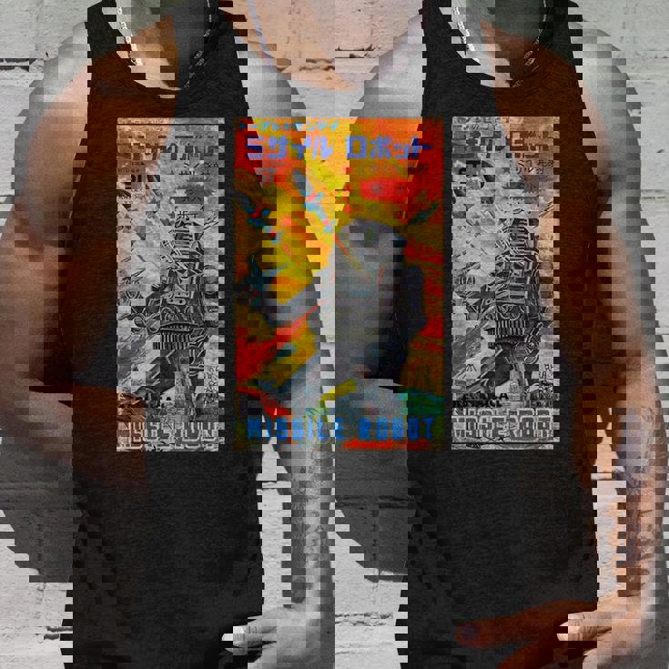 ヴィンテージグラフィック ミサイルロボット 日本のレトロオールドトイアニメ タンクトップ 彼への贈り物