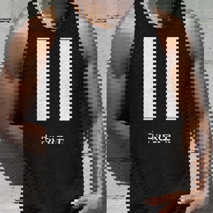 一時停止ボタン 長袖tシャツ タンクトップ 彼への贈り物