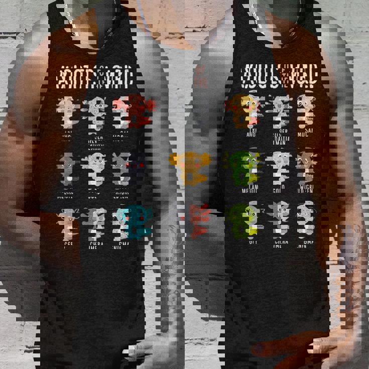 世界のウーパールーパー両生類動物好きカワイイ タンクトップ 彼への贈り物