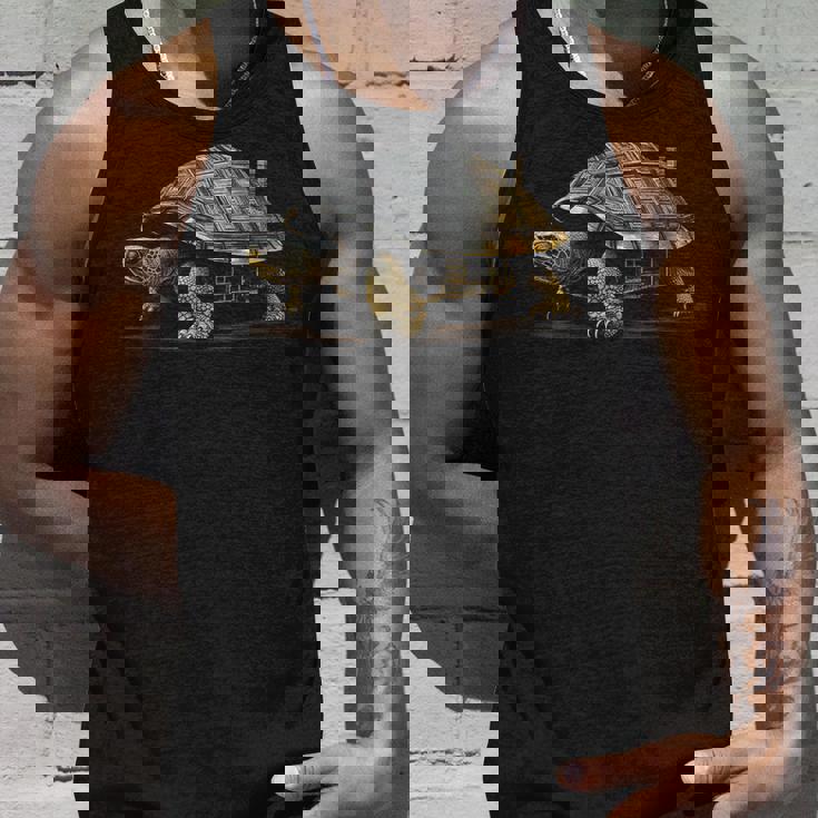 亀 抽象 家 動物 図面 アート グラフィック 亀 タンクトップ 彼への贈り物