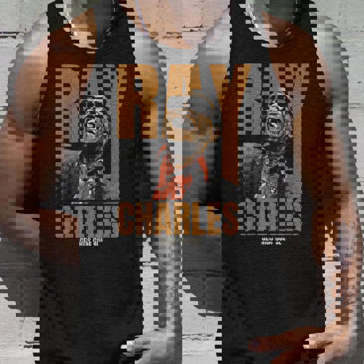 公式レイ・チャールズ・ジャズ・アイコン・マーチ Father Ofoul タンクトップ 彼への贈り物