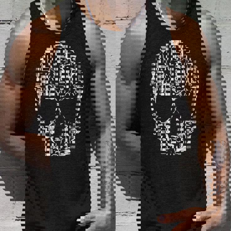 別のツールからのスカル ハサミ ヘアドライヤー 美容師 タンクトップ 彼への贈り物