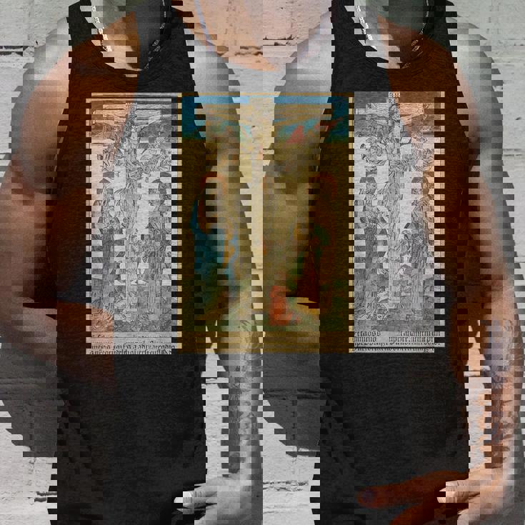 十字架上のイエス 中世美術 キリスト教 カトリック タンクトップ 彼への贈り物