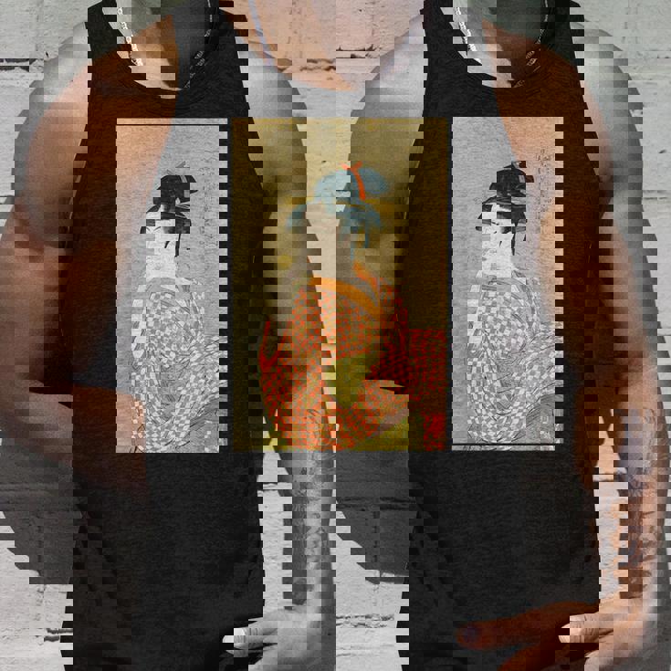 喜多川歌麿「婦女人相十品 ポペンを吹く娘」 タンクトップ 彼への贈り物