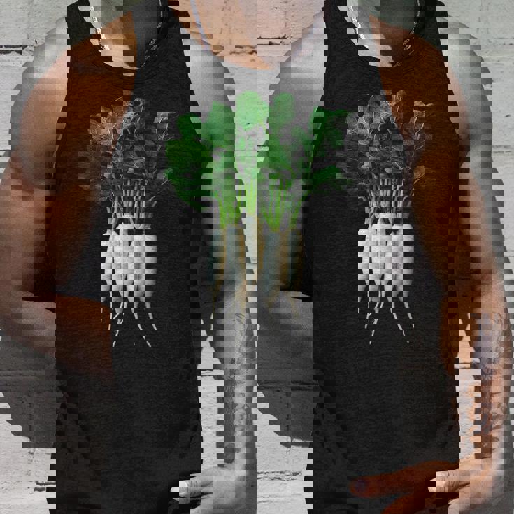 大根 野菜 グラフィックアート 大根 タンクトップ 彼への贈り物