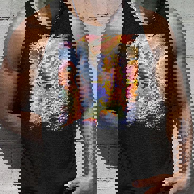 宇宙の銀河猫とユニコーン ペガサス タンクトップ 彼への贈り物