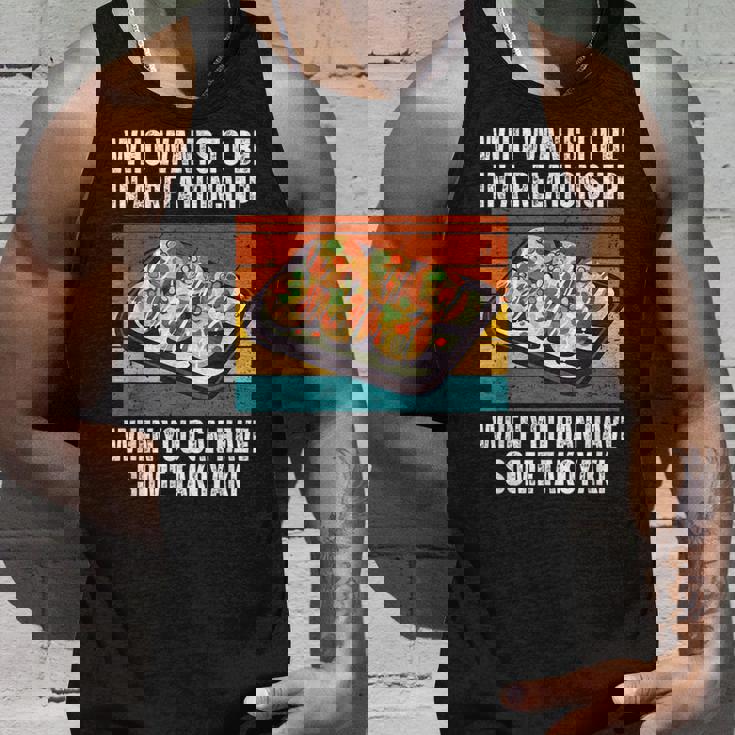 恋愛をしたいヴィンテージ可愛いたこ焼き タンクトップ 彼への贈り物