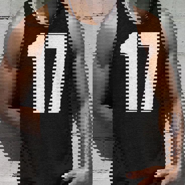 数字 セブンティーン数字 17 プレーンホワイト数字 タンクトップ 彼への贈り物