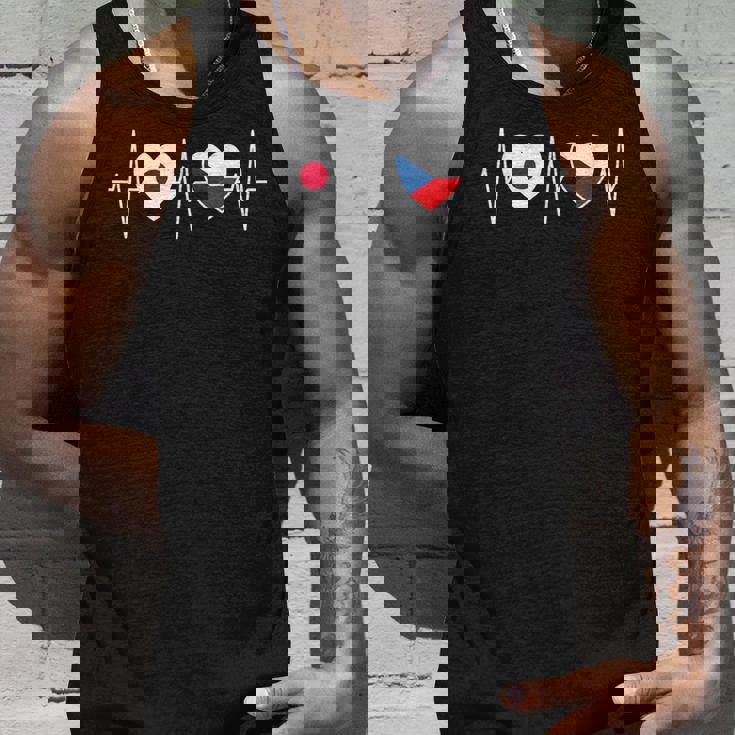 日本とチェコ チェコ共和国の国旗 タンクトップ 彼への贈り物