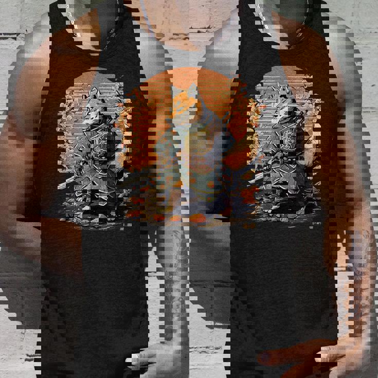 日本アート 柴犬 忍者 浮世絵 アニメ風 侍犬 タンクトップ 彼への贈り物