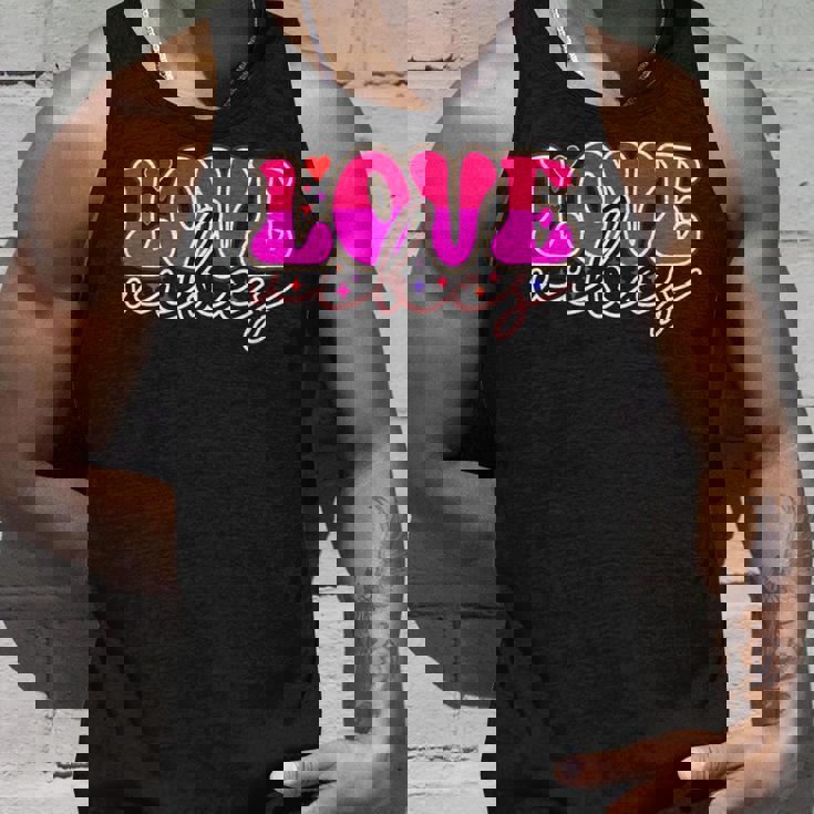 明るいピンク Loveibes ハート ネオンエナジー 長袖tシャツ タンクトップ 彼への贈り物