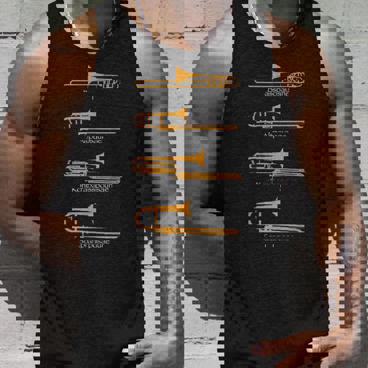 様々なトロンボーンタイプ トロンボーンギフト タンクトップ 彼への贈り物