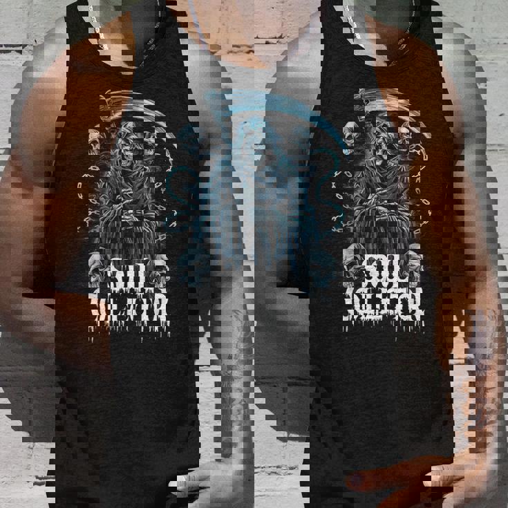 死神ソウルコレクタースカルチェーンアートホラーファン タンクトップ 彼への贈り物