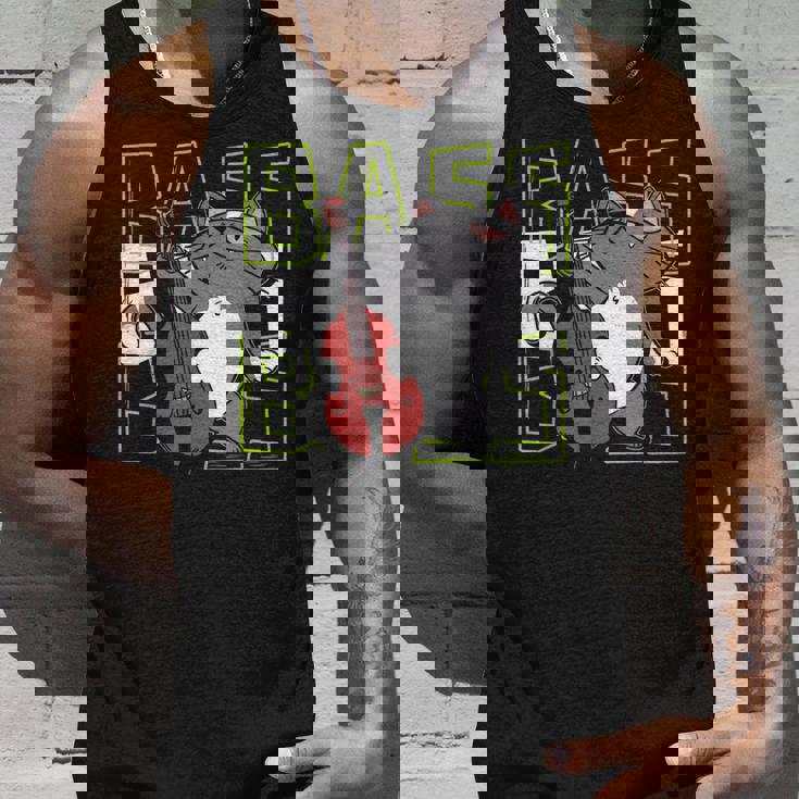 猫 二重低音プレーヤー タンクトップ 彼への贈り物