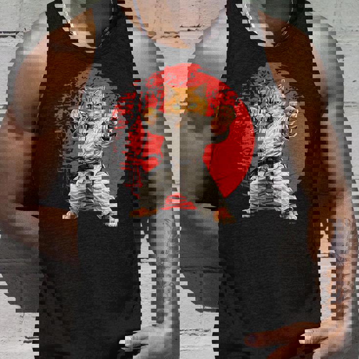 猫 空手 柔道 日本 日没 面白い 空手 猫 タンクトップ 彼への贈り物