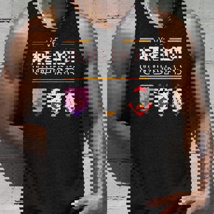 私たちは食材ではありませんビーガン、動物の権利 タンクトップ 彼への贈り物