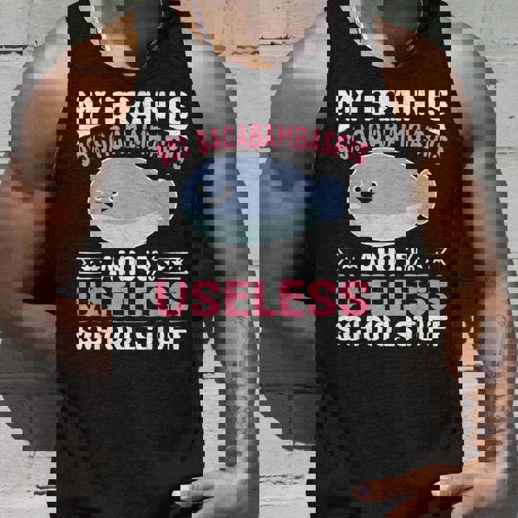 私の脳は95％サカバンバスピスの面白い魚のミーム タンクトップ 彼への贈り物